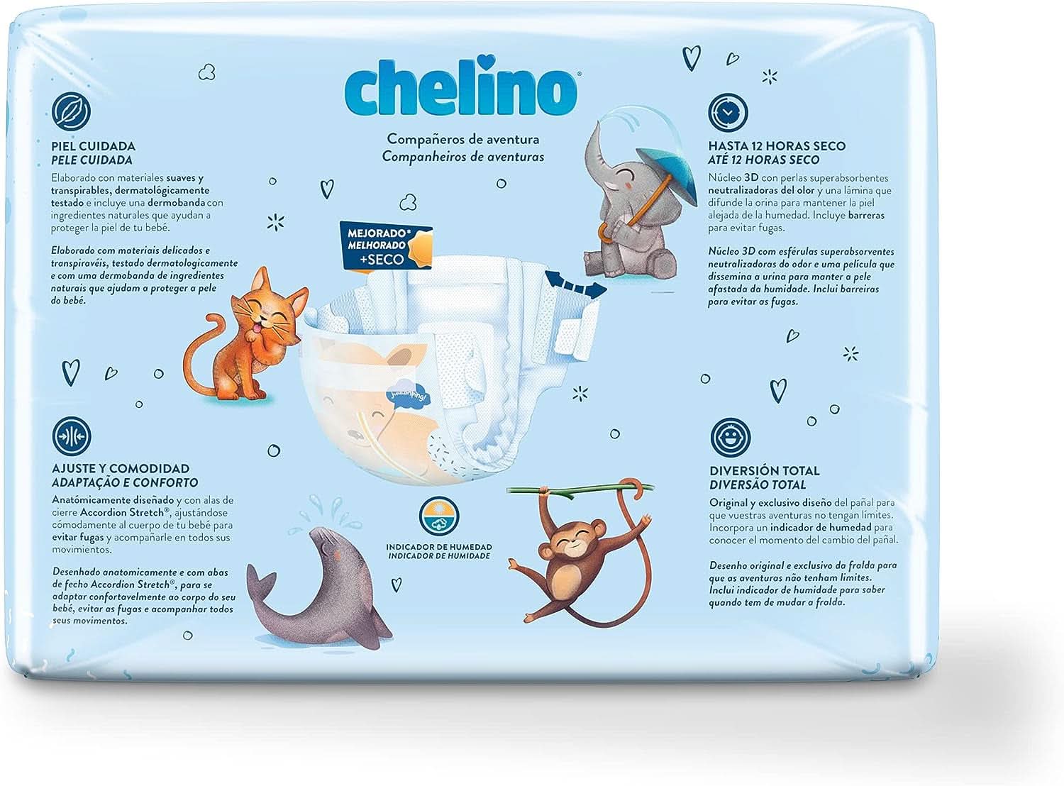 Chelino, mărimea 3 (4-10 kg), 36 scutece Mama si Copilul Naty Shop