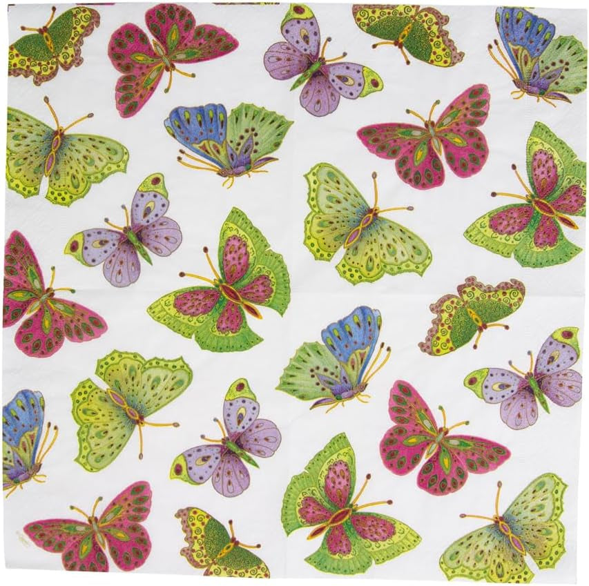 10690L Șervețele din hârtie cu trei straturi, 20 bucăți 33 X 33 cm, Jeweled Butterflies