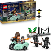 LEGO Harry Potter Hagrids und Harrys Flucht aus dem Ligusterweg - Motorrad Spielzeug mit 4 Minifiguren - 2 Todesser, eine Straßenszene - Geschenk für Mädchen, Jungen und Fans ab 8 Jahren - 76459