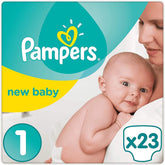 Scutece Pampers Premium Protection New Baby, mărimea 1 (nou-născut), 22 bucăți