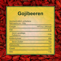 Howa Premium Goji Berries 1 KG uscat - netratat, natural - superaliment din Asia - ideal pentru gătit, copt sau ca o gustare sănătoasă - Goji berries 1000 g Produse deshidratate Naty Shop