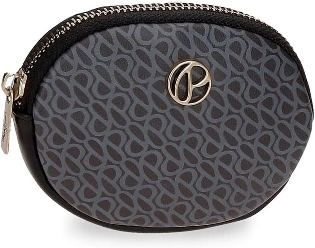 Pepe Jeans Megan Geantă de toaletă negru 17x9x2 cm Faux piele, negru, Talla única, Geantă de toaletă Portofel Femei Naty Shop Negru Poșeta