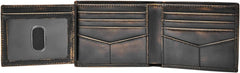 Portofel bifold din piele Fossil Wade pentru bărbați 11,43 cm L x 1,905 cm l x 8,89 cm H Portofel Barbati Naty Shop