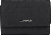 Portofel de damă Calvin Klein Must Small Trifold Mono Klein, negru (Black Mono), mărime unică Portofel Femei Naty Shop Titlu implicit