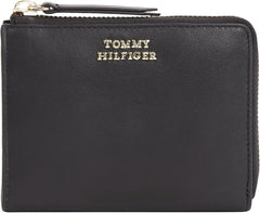 Portofel de damă Tommy Hilfiger HILFIGER LEATHER MED ZA, negru (Black), OS Portofel Femei Naty Shop Titlu implicit