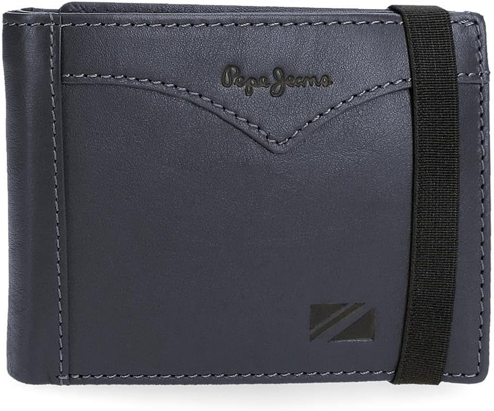 Portofel jachetă Pepe Jeans cu curea elastică, mărime unică Portofel Barbati Naty Shop Albastru