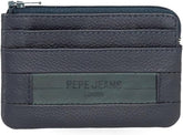 Portofele și portmonee Pepe Jeans Checkbox din piele de vacă, negru, maro, albastru și gri Portofel Barbati Naty Shop Albastru Poșeta
