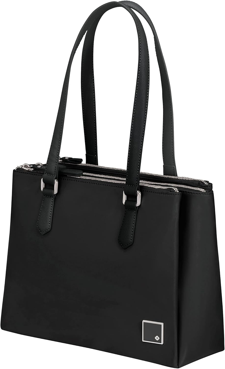 Samsonite Essentially Karissa - Geantă de umăr cu 3 compartimente, 34 cm, negru (negru) Genti Femei Naty Shop Negru (negru)