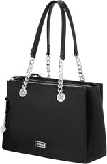 Samsonite Ladies Karissa 2.0 - Geantă de umăr Bagaj- Messenger Bag (pachet de 1) Genti Femei Naty Shop Negru (Eco Black) 34