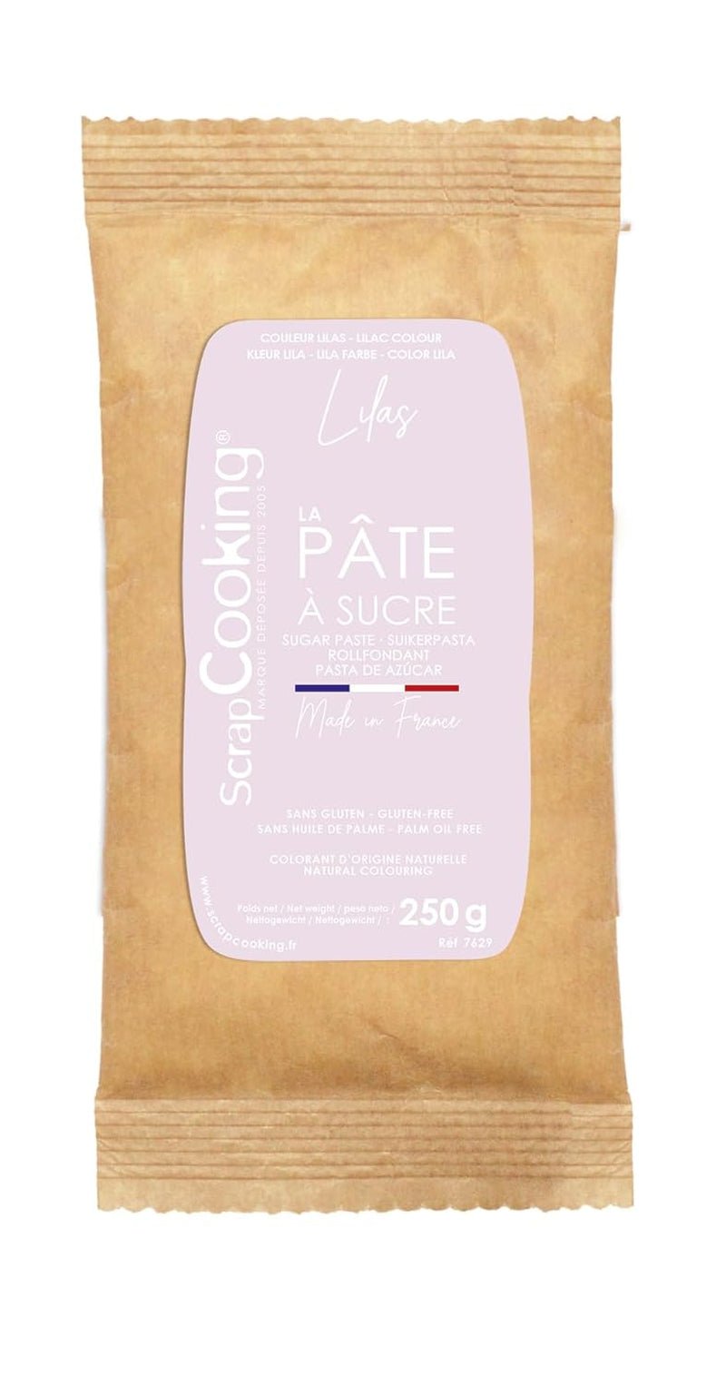 ScrapCooking - Pâte à Sucre Vert Sauge 250g - Colourant d'Origine Naturelle - Sans Gluten, Sans Huile de Palme - Pour Gâteaux, Pâtisseries Anniversaire - Vert Pastel - Fabriquée en France - 7621 Pasta de zahar Naty Shop Violet pastel