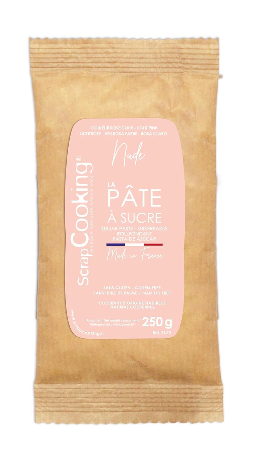 ScrapCooking - Pâte à Sucre Vert Sauge 250g - Colourant d'Origine Naturelle - Sans Gluten, Sans Huile de Palme - Pour Gâteaux, Pâtisseries Anniversaire - Vert Pastel - Fabriquée en France - 7621 Pasta de zahar Naty Shop Salvie verde