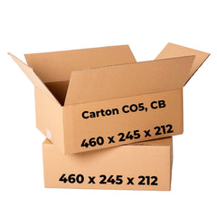 Set mit 20 Kartons CO5, CB, 460 x 245 x 212 Verpackungskartons Nati Shop
