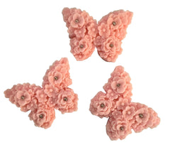 Set mit 3 essbaren Zuckerdekorationen, rosa Schmetterlinge, Zuckerpastendekorationen Nati Shop