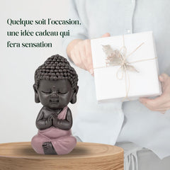 Statuetă Baby Buddha Pink Toge - Figurină inspirată și veselă - Talisman pozitiv Concentrare - Idee de cadou drăguț și spiritual - H 7 cm - Zen'Light Statuete si sculpturi Naty Shop