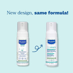 Stelatopia Șampon Mousse pentru scalp cu uscăciune extremă sau dermatită atopică, păr, bebeluși, copii, întreaga familie - reduce roșeața și mâncărimea (150ml) Copii - Baie si Skincare Naty Shop