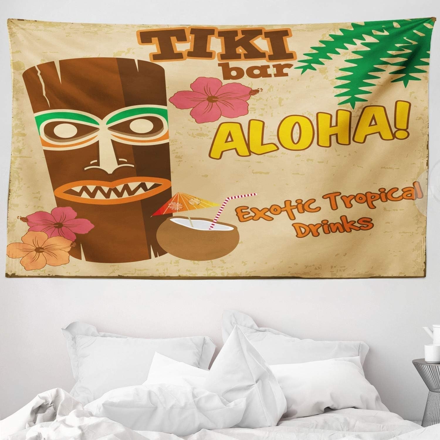 Tapiserie abakuhaus wanderlust harta animala lumii desene Casa - Accesorii si Decoratiuni Naty Shop Cremă maro 230L X 140B Cm