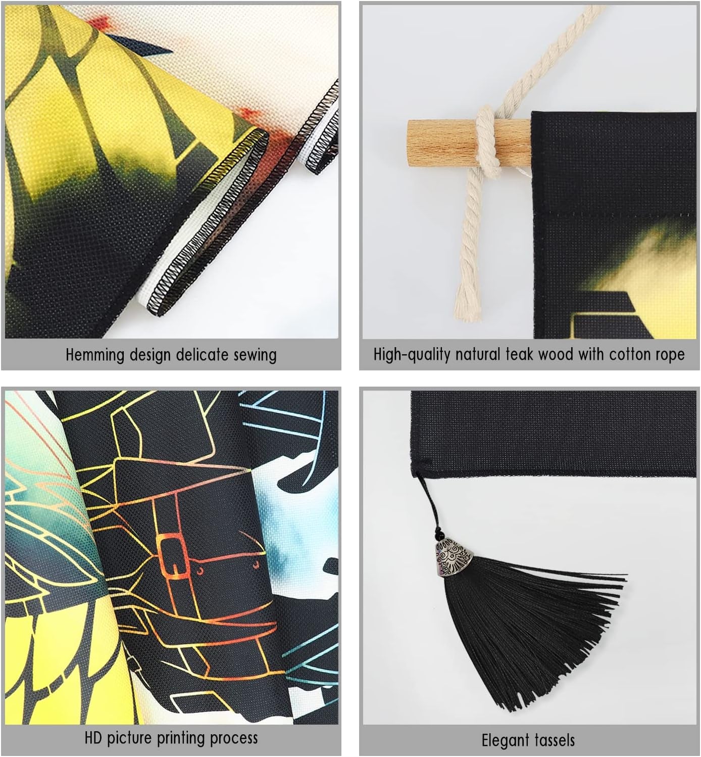 Tapiserie hanging canvas wall art pictura caractere japoneze Casa - Accesorii si Decoratiuni Naty Shop