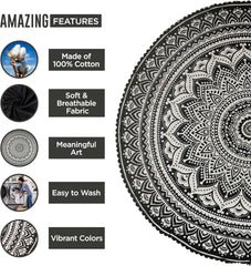 Tapiserie india beach towel round mandala hippielarge indian Casa - Accesorii si Decoratiuni Naty Shop