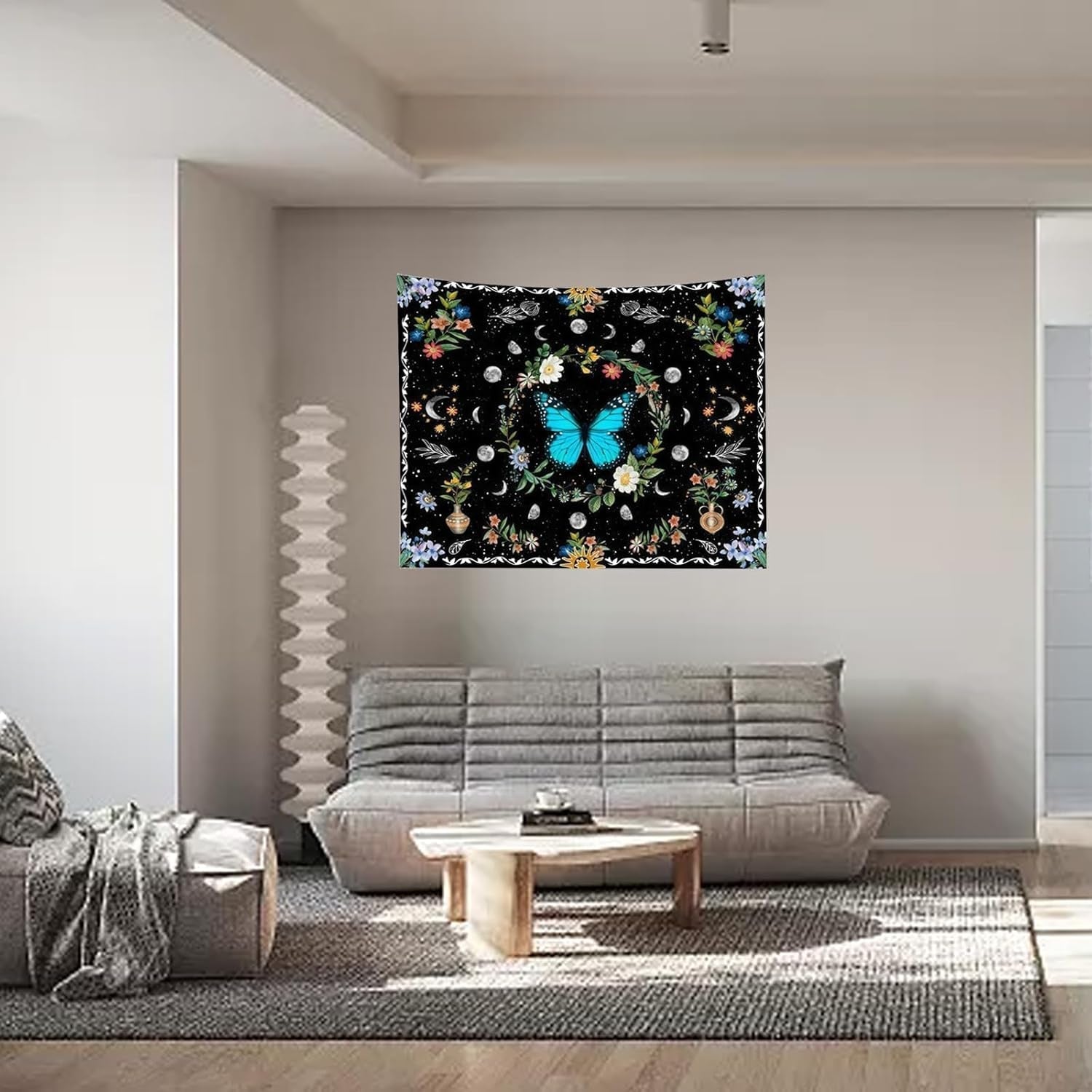 Tapiserie tapiterie fluturi verzi tesatura periata Casa - Accesorii si Decoratiuni Naty Shop