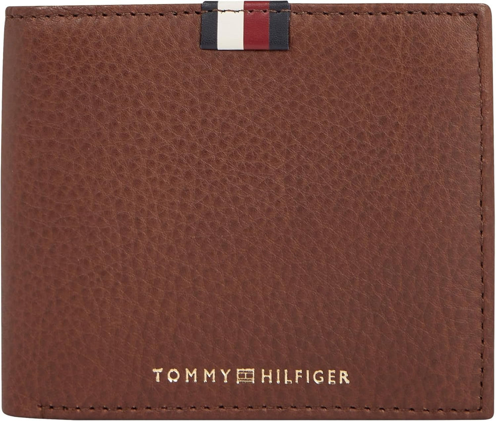 Tommy Hilfiger pentru bărbați Th Prem Lea Cc Flap and Coin Am0am11270 Portofele Portofel Barbati Naty Shop Brown (castan închis) Os