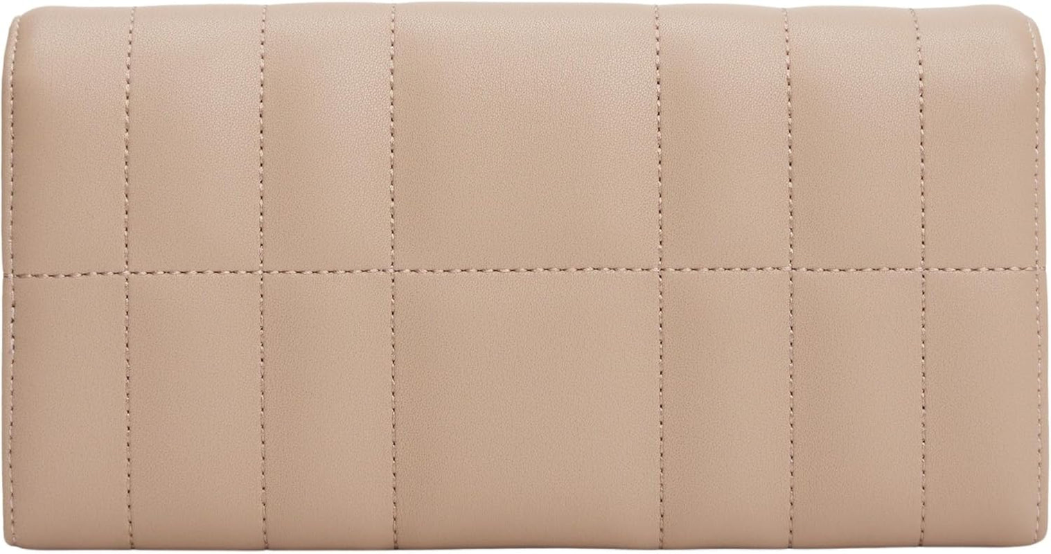 Tommy Hilfiger Women's Feminine Flap Large Wallet, Bej (Coastal Taupe), Marime unu Portofel Femei Naty Shop