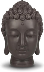 Zen'Light - Statuetă cu cap de Buddha - Decorațiune pentru Zen, meditație și feng shui - Cadou pentru o atmosferă relaxantă și spirituală - Statuetă de Buddha - Înălțime: 20 cm - Culoare: verde/maro Statuete si sculpturi Naty Shop Titlu implicit