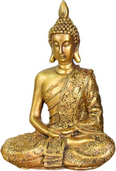Zen'Light - Statuetă cu cap de Buddha Sanci - Decorațiune pentru Zen, meditație și feng shui - Cadou pentru o atmosferă relaxantă și spirituală - Statuie de Buddha - Înălțime: 18 cm - Culoare: auriu Statuete si sculpturi Naty Shop Titlu implicit