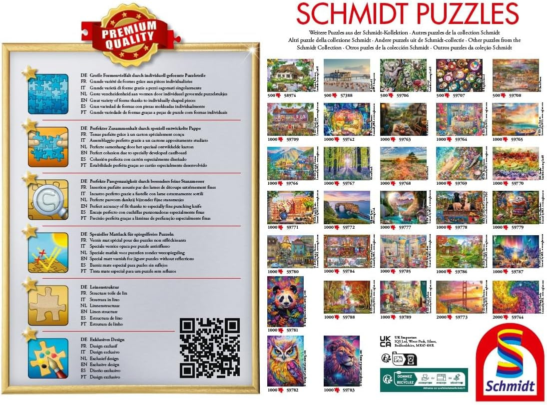 Schmidt Spiele 58324 Tierwelt, Puzzle 1000 Teile Puzzle Naty Shop