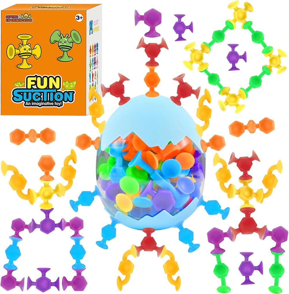 48 Stück 3 Jahre alt Montessori Badespielzeug Silikonbausteine ​​Mutter und Baby Naty Shop