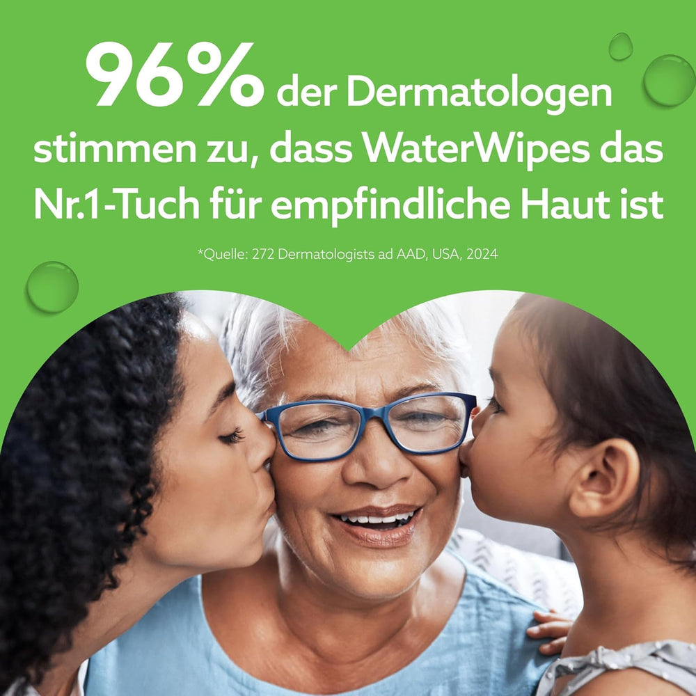 WaterWipes Sensitive+ Hydrating Boost Feuchttücher, feuchtigkeitsspendende Tücher, 720 Stück (12er-Pack), 3-in-1-Reinigung, Pflege, Feuchtigkeit, 99 % Aloe-Vera-Wasser, parfümfreie Babytücher