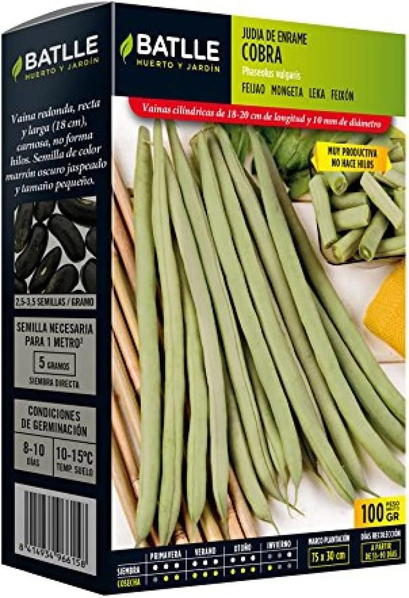Batlle Gemüsesamen - Stangenbohne Garrofo (100G) Bohnenkerne