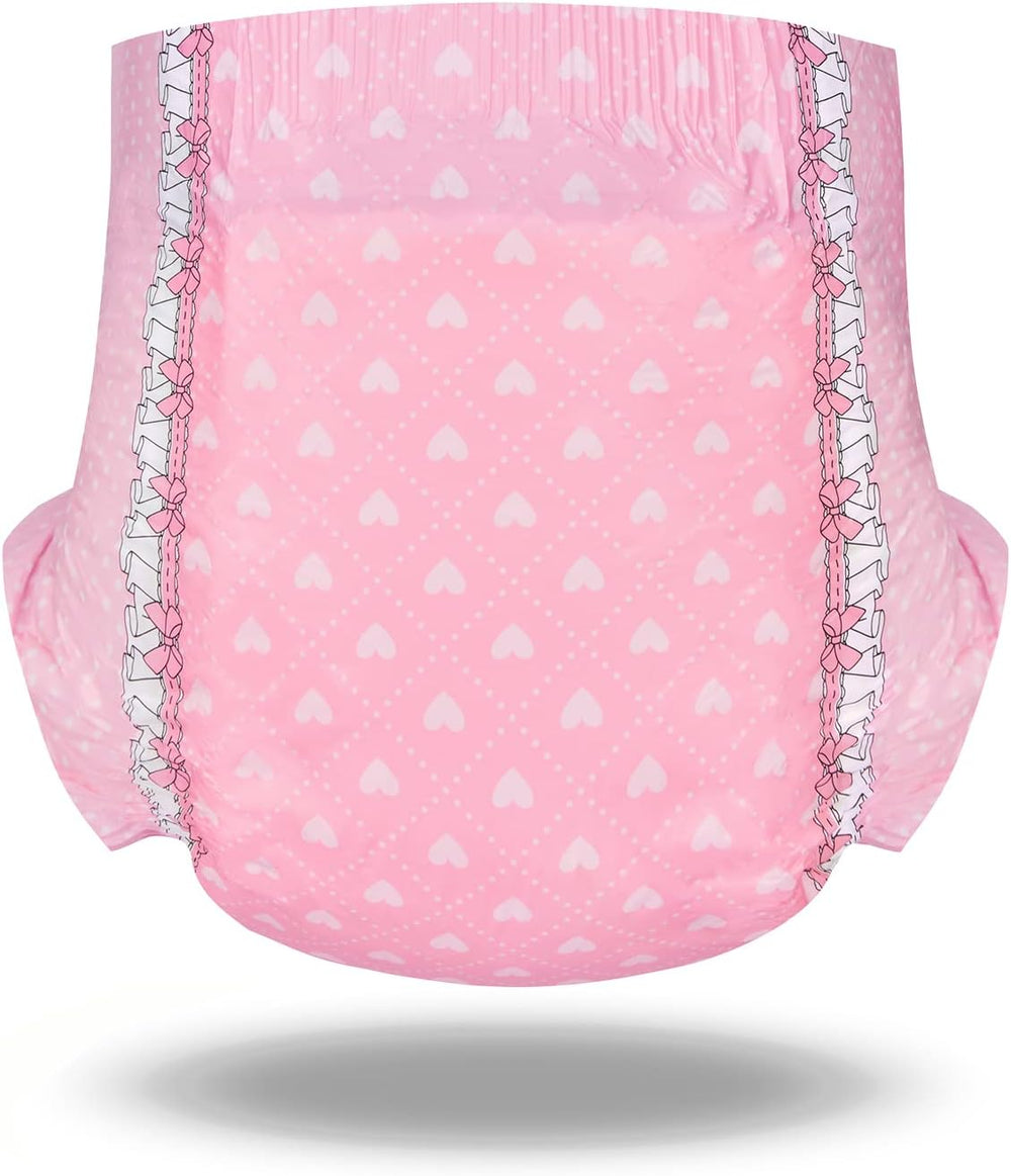 Bedruckte Windeln für Erwachsene, 5500–5800 ml, 2er-Pack – Blushing Baby (M)