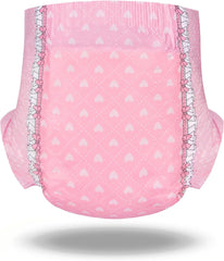 Bedruckte Windeln für Erwachsene, 5500–5800 ml, 2er-Pack – Blushing Baby (M)