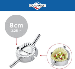Formă pentru ravioli Küchenprofi 0803512800, mini, rotundă, oțel inoxidabil, argintie, 8 x 8 x 15 cm