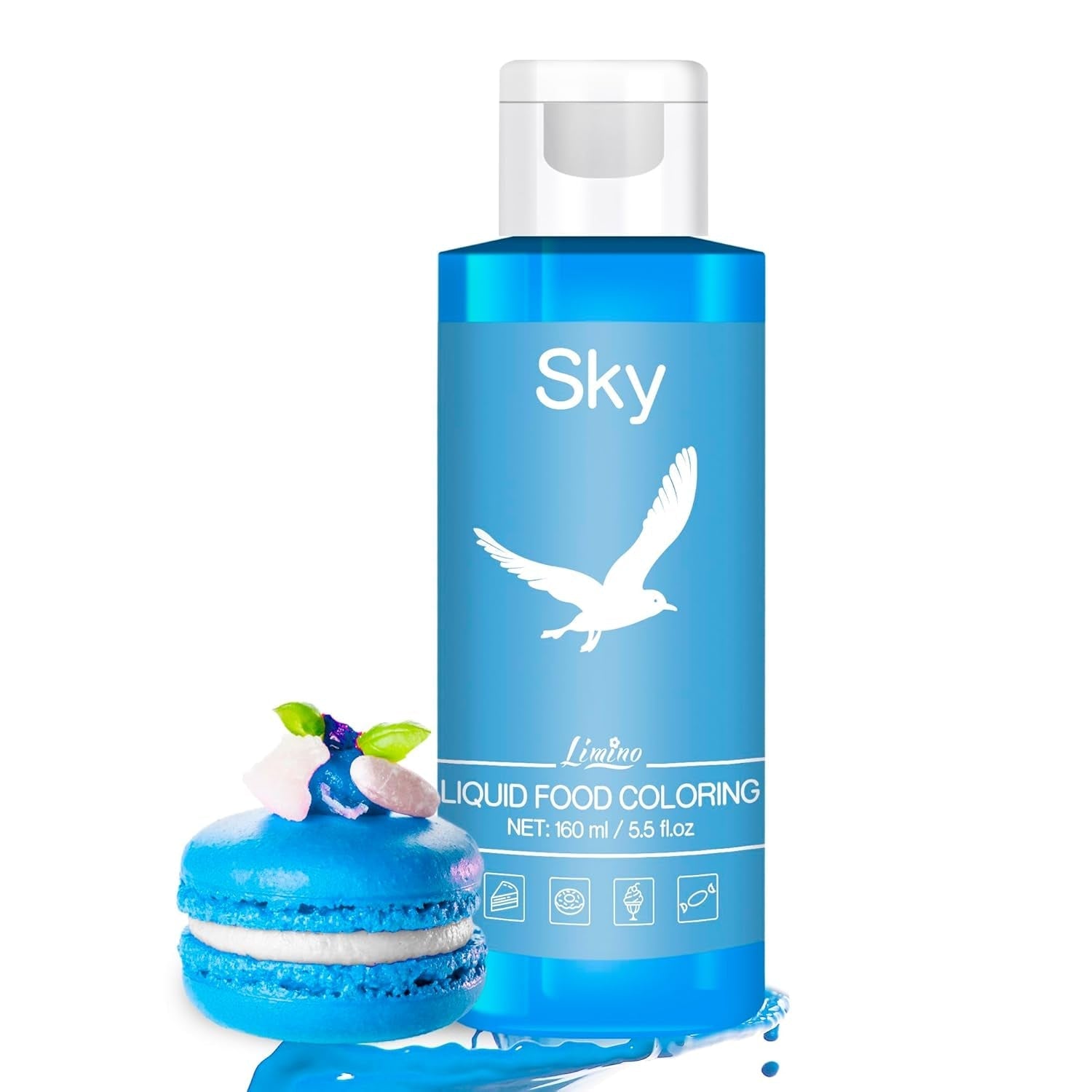 Limino, coloranti alimentari lichizi, 160 ml Naty Shop Albastru cer