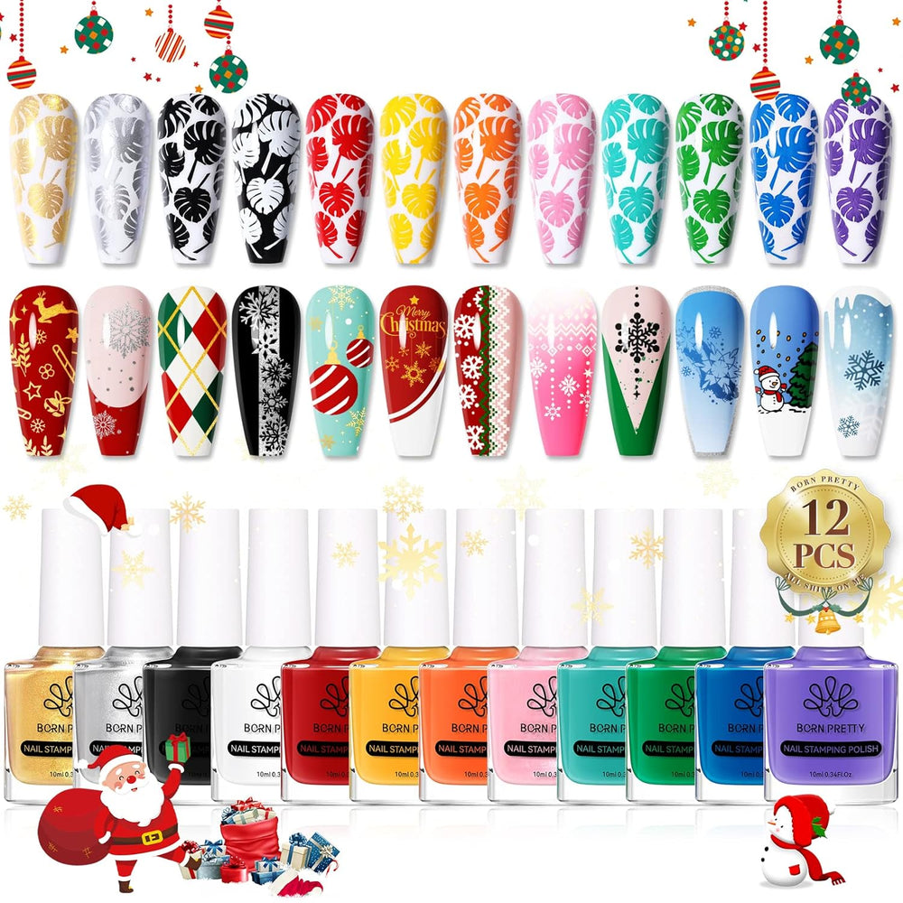 Born Pretty Glitzer-Nagellack, Rainbow Shining Glitter Super Shine Black Nail Art Nagellack