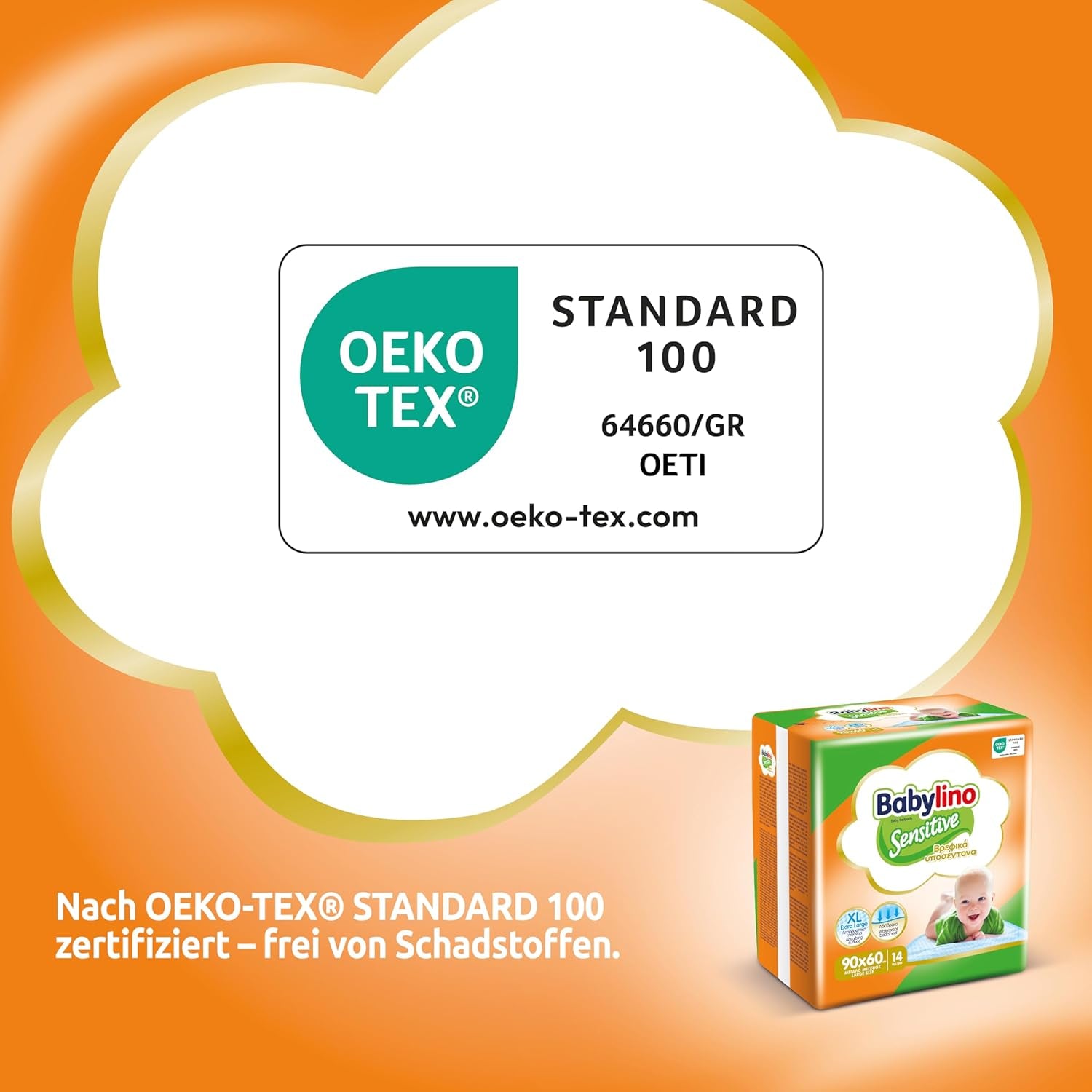 Sensitive Feuchttücher, 90 x 60 cm, extra saugfähig, 14 Stück