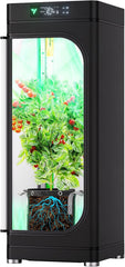 VGrow All-in-One Smart Grow Box, professionelles System mit Samsung LM301H EVO Grow Lampe, fortschrittliches Zirkulations- und Belüftungssystem, Bewässerung, Nährstoffversorgung für Hydrokulturen in Innenräumen