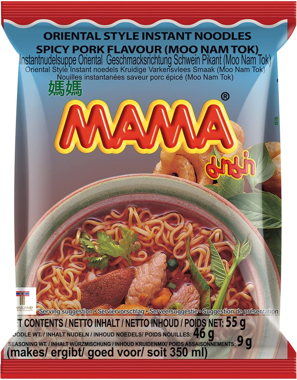 MAMA Instant-Nudeln mit Hühnergeschmack – Instant-Nudelsuppe im orientalischen Stil – authentische thailändische Küche – 24 x 55 g