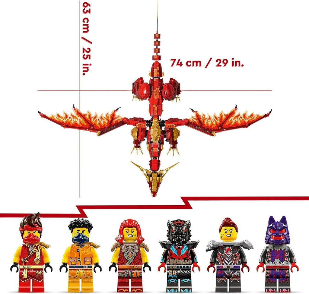 LEGO NINJAGO Dragonul de primăvară al mișcării, jucărie de aventură pentru copii, set de joacă Ninja cu 6 minifigurine, cadou de ziua de naștere pentru băieți și fete începând cu vârsta de 12 ani, set de joacă Fantasy 71822 Seturi de constructie Besuche den LEGO-Store