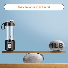 Topesct Tragbarer Mixer, Smoothie Maker to Go– Mobiler Standmixer/Elektrischer Mini Saftmixer Sechs Klingenin 3D-Anordnung Für Hervorragendes Mixen,13Oz USB Wiederaufladbarer Juicer (Schwarz) Bucatarie Naty Shop