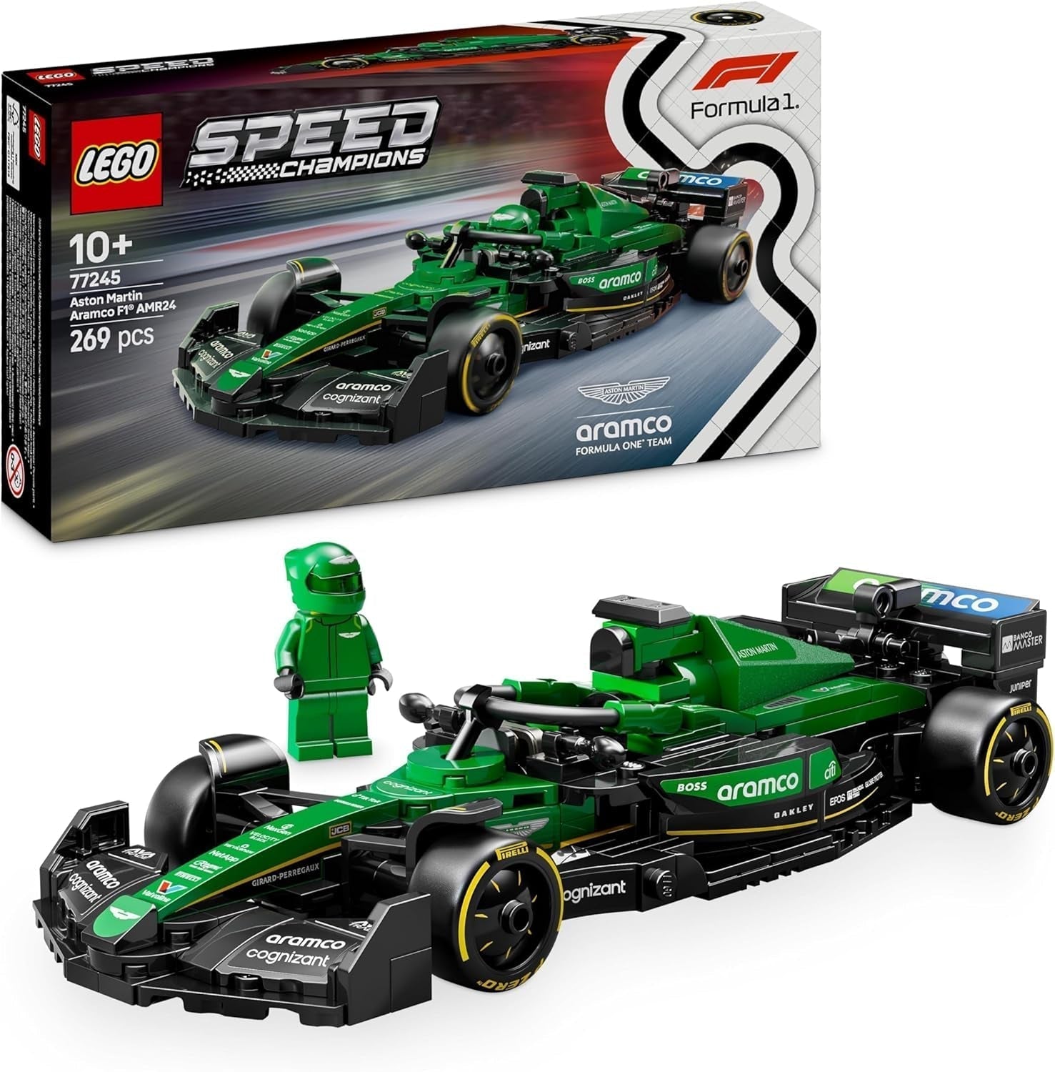 LEGO Speed Champions Mercedes-Amg F1 W15 Rennwagen – Formel-1-Minifiguren-Spielzeug – Automodell zum Sammeln und Bauen – Geschenk für Jungen und Mädchen ab 10 Jahren oder erwachsene Fans 77244 Bausätze Besuchen Sie den LEGO-Store Aston Martin Aramco F1 Amr24 Rennwagen 77245