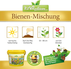 NL Chrestensen Großer Eimer – Ein Paradies für alle Insekten, Bienenweide, bienenfreundliche Blumensamenmischung, mehrfarbig