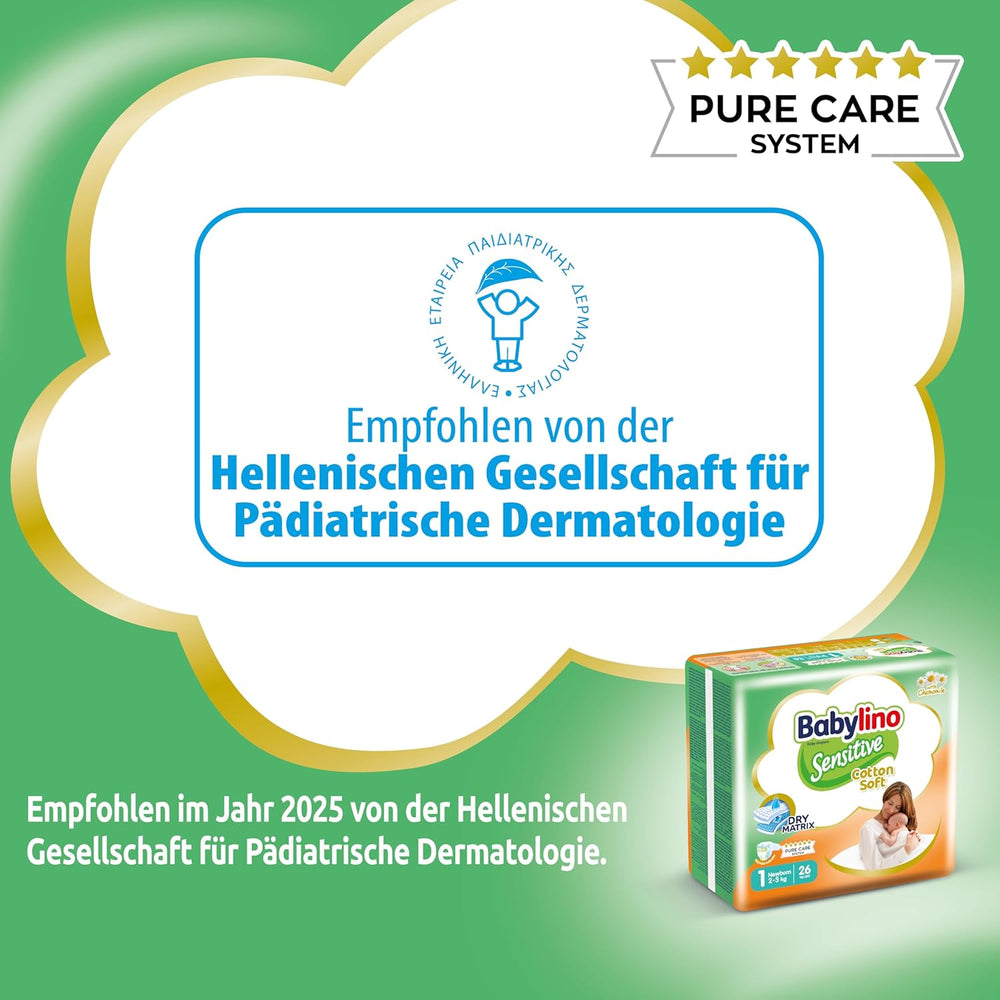 Sensitive Babywindeln, Größe 1, Neugeborene (2-5 kg), 26 Stück