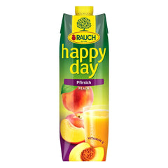 Rauch Happy Day Pfirsich | Aus sonnengereiften Früchten | 6 x 1 Liter, Tetra Prisma Alkoholfreie Getränke Naty Shop