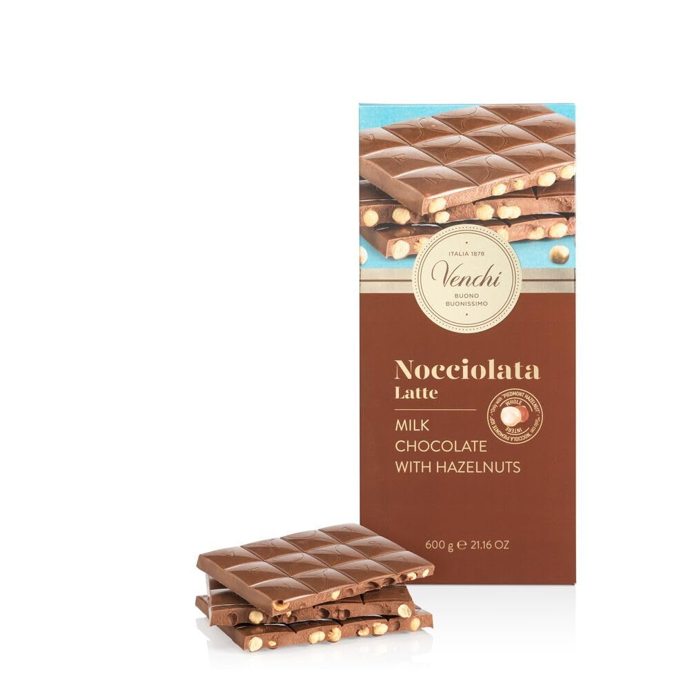 Venchi – Maxiriegel aus weißer Schokolade, gesalzen, 600 g, glutenfrei, ohne künstliche Farbstoffe und ohne Konservierungsstoffe