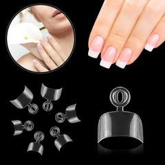 600 bucăți vârfuri de unghii false ovale, 12 dimensiuni vârfuri de unghii scurte, vârfuri de unghii false franceze cu jumătate de acoperire pentru saloane de unghii DIY, transparente