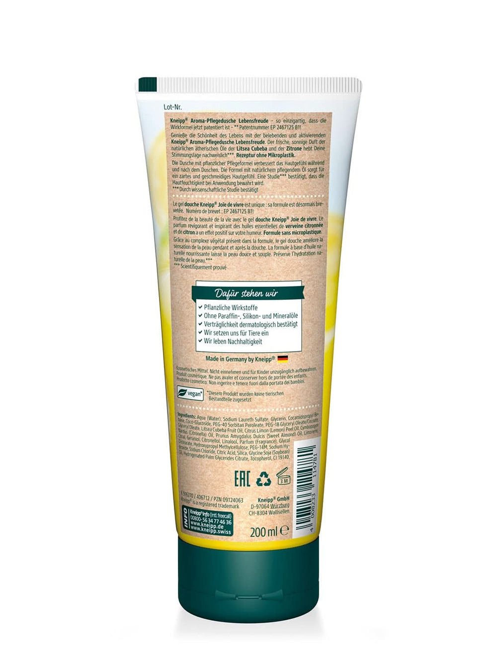 Kneipp Aroma, feuchtigkeitsspendendes Duschgel, 200 ml Dusche und Bad Naty Shop