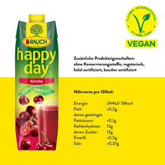 Rauch Happy Day Kirsche | Aus ausgewählten Sauerkirschen | 6X 1 Liter, Tetra Prisma Naty Shop