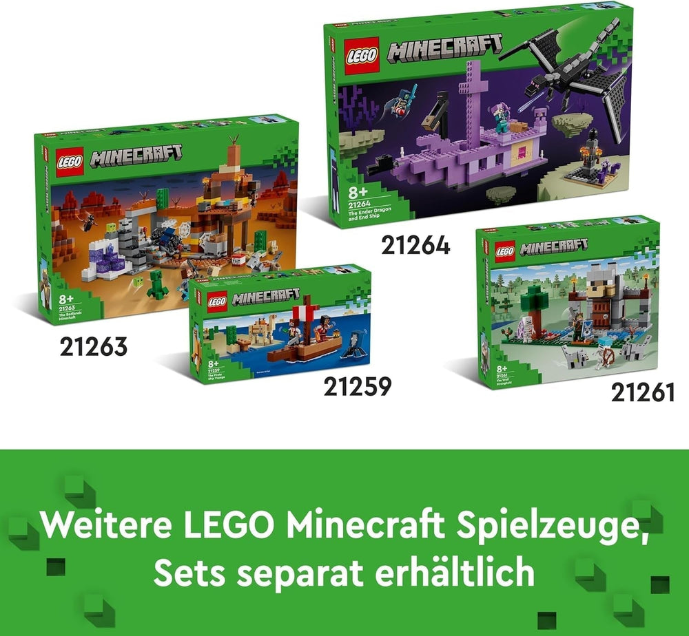 LEGO Minecraft Badlands Mine Videospiel-Bergbauspielzeugset für Jungen und Mädchen ab 8 Jahren. Lustige Bausteine, Abenteuerset, Geburtstagsgeschenk 21263. Bausets. Besuchen Sie den LEGO-Store
